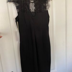 Little black dress with floral lace